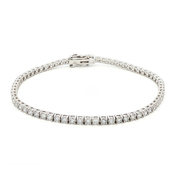 18K White Gold Brilliant Round-Cut Lab-Grown Diamond Tennis Bracelet
An endless line of brilliant-cut diamonds set in 18K White Gold. This Lab-Grown Diamond tennis bracelet delivers a seamless flow of sparkle — timeless luxury for any occasion. 