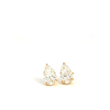 Pear Lab Grown Diamond Stud