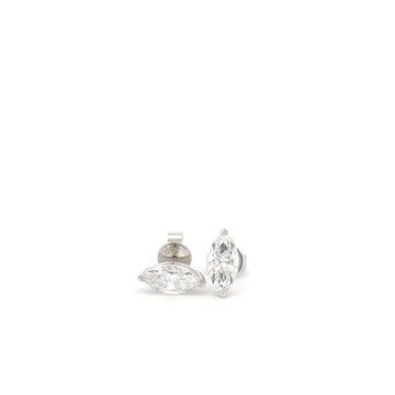 Marquise Half Bezel Lab Grown Diamond Stud