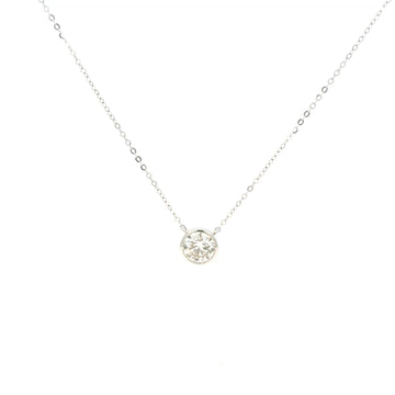 Solitaire Round Bezel Lab Grown Diamond Pendant