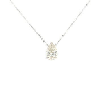 Solitaire Pear Lab Grown Diamond Pendant
