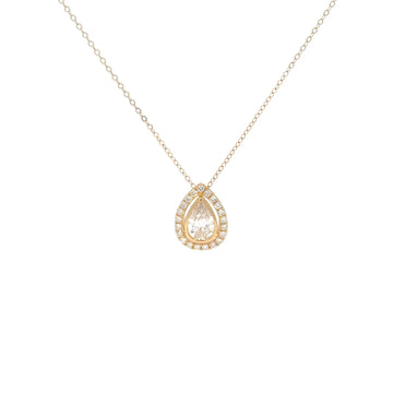 Pear with Halo Lab Grown Diamond Pendant