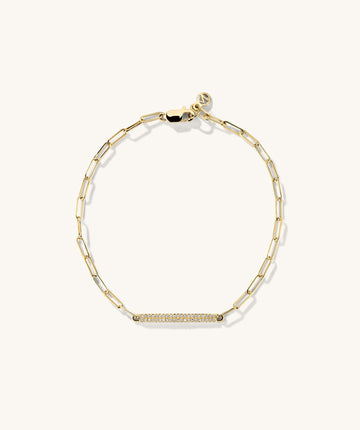 Boyfriend Bold Pavé Diamond Bar Bracelet