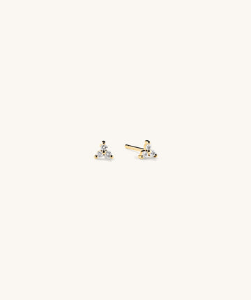 Mini Lotus Diamond Studs