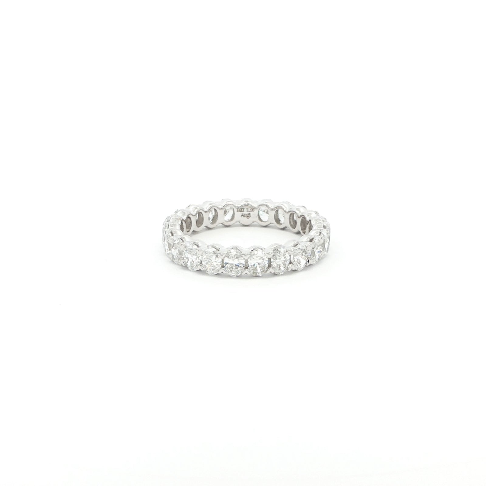 Oval Eternity Ring - Lab Grown Diamond  Ring - By Angi Showroom in Hong Kong TST - 14K White Gold