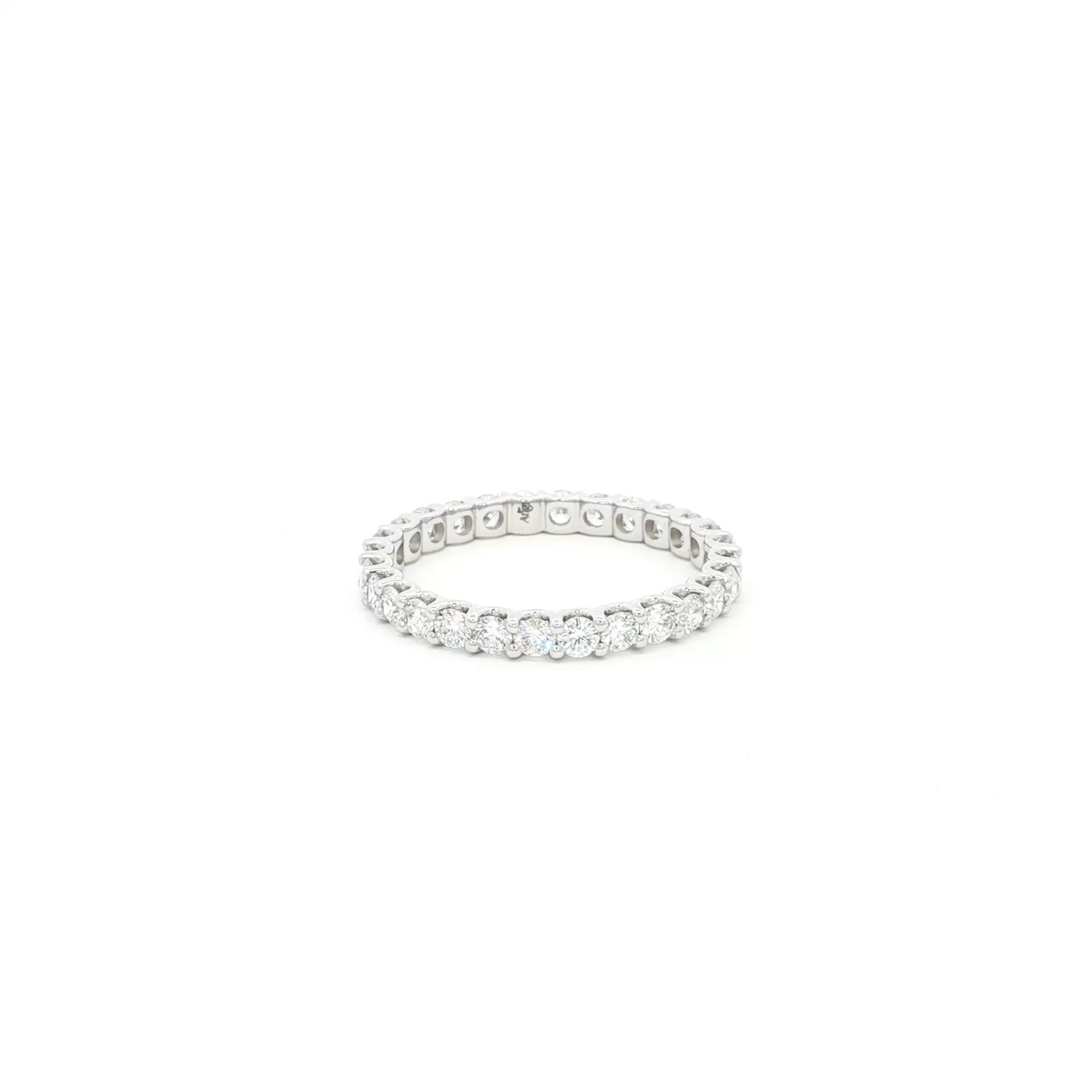 ⁠Round Eternity Ring - Lab Grown Diamond  Ring - By Angi Showroom in Hong Kong TST - 14K White Gold 