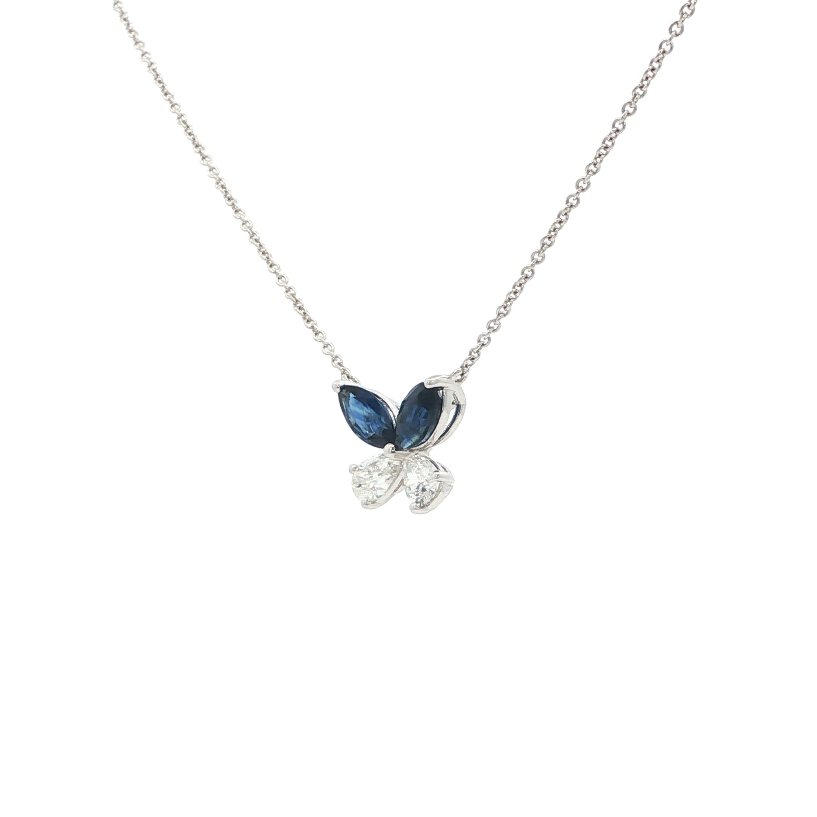 Duo Tone Butterfly Lab Grown Diamond Pendant Necklace by By Angi, lab-grown diamond jeweller in Tsim Sha Tsui Hong Kong | TST HK Fine Jewellery	By Angi 尖沙咀人造鑽石珠寶 - Duo Tone Butterfly Lab Grown Diamond Pendant Necklace 雙色蝴蝶造型實驗室培育鑽石吊墜項鍊 | 香港TST人造鑽石lab diamond首飾 求婚戒指