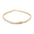 14K Yellow Gold Radiant-Cut Bezel-Set Lab-Grown Diamond Tennis Bracelet

Crafted in 14K Yellow Gold, this exquisite bracelet features a seamless line of Round-cut Lab-Grown Diamonds, with a Radiant-cut center stone bezel-set as its focal point. A modern take on a classic tennis bracelet, it delivers timeless elegance and brilliance for moments that matter!