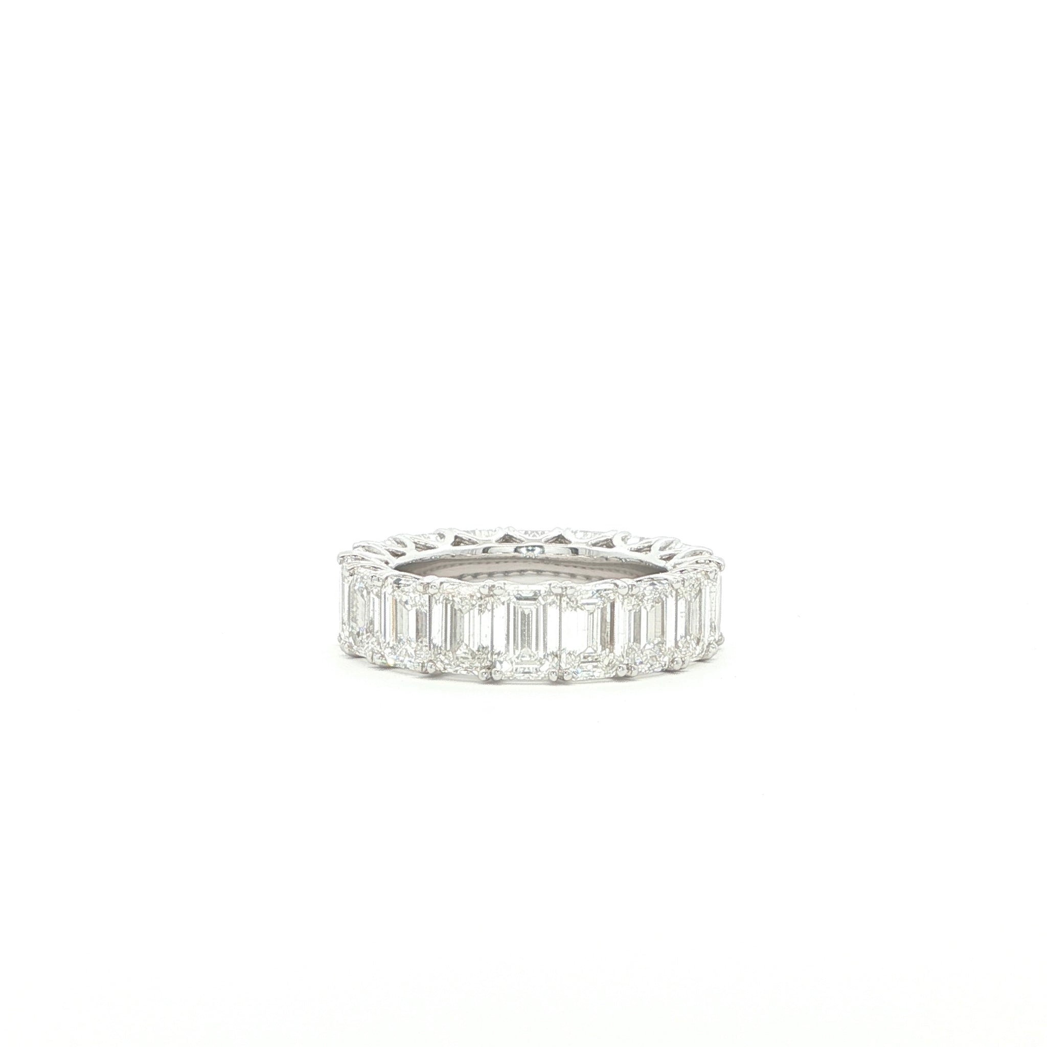 Emerald Eternity Lab Grown Diamond Ring