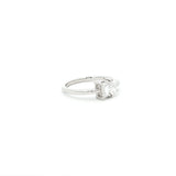 Pear and Emerald Toi Et Moit in 10K White Gold Lab Grown Diamond Ring in HK