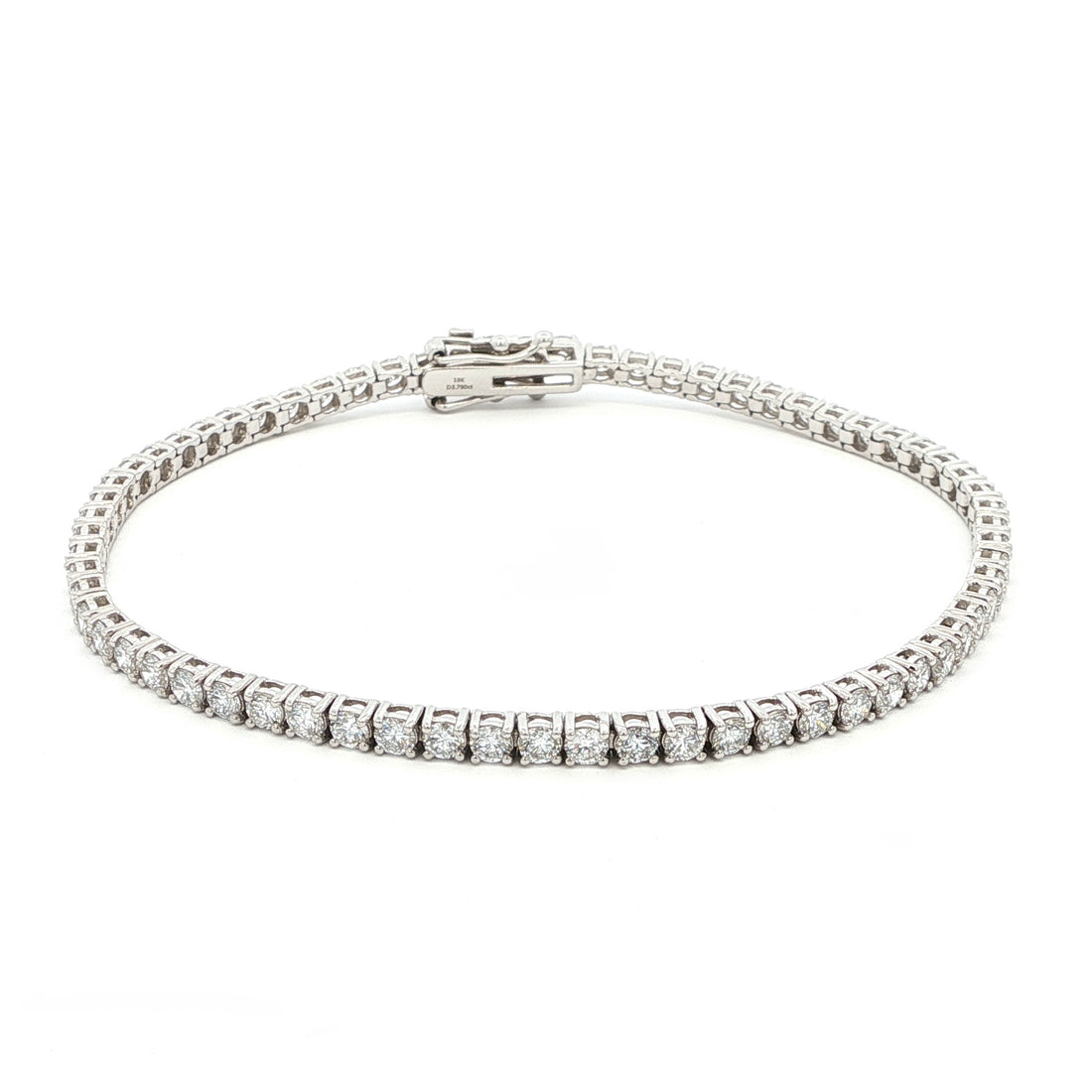 18K White Gold Brilliant Round-Cut Lab-Grown Diamond Tennis Bracelet

An endless line of brilliant-cut diamonds set in 18K White Gold. This Lab-Grown Diamond tennis bracelet delivers a seamless flow of sparkle — timeless luxury for any occasion.&nbsp;
