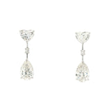 Fancy Trinity Shape Drop Lab Grown Diamond Earring (Heart, Oval, Pear) - Lab Grown Diamond earrings - By Angi Showroom in Hong Kong TST/Tsim Sha Tsui 
- 鑽石耳環 - 培育鑽石  - By Angi 香港尖沙咀展示店