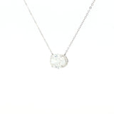 East West Oval Lab Grown Diamond Pendant Necklace by By Angi, lab-grown diamond jeweller in Tsim Sha Tsui Hong Kong | TST HK Fine Jewellery	By Angi 尖沙咀人造鑽石珠寶 - East West Oval Lab Grown Diamond Pendant Necklace 東西向橢圓形實驗室培育鑽石吊墜項鍊 | 香港TST人造鑽石lab diamond首飾 求婚戒指