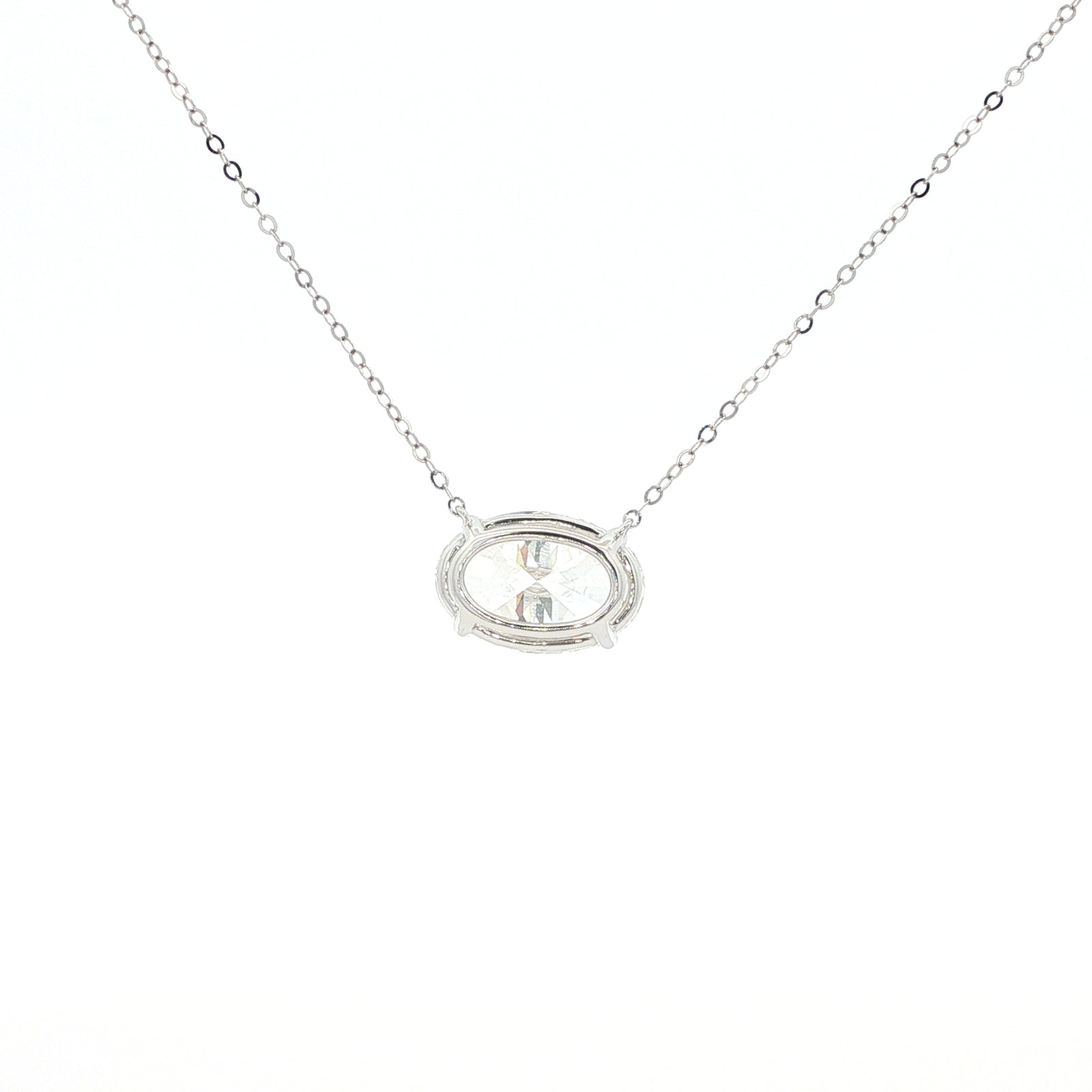 East West Oval Lab Grown Diamond Pendant Necklace by By Angi, lab-grown diamond jeweller in Tsim Sha Tsui Hong Kong | TST HK Fine Jewellery	By Angi 尖沙咀人造鑽石珠寶 - East West Oval Lab Grown Diamond Pendant Necklace 東西向橢圓形實驗室培育鑽石吊墜項鍊 | 香港TST人造鑽石lab diamond首飾 求婚戒指