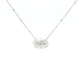 East West Oval Lab Grown Diamond Pendant Necklace by By Angi, lab-grown diamond jeweller in Tsim Sha Tsui Hong Kong | TST HK Fine Jewellery	By Angi 尖沙咀人造鑽石珠寶 - East West Oval Lab Grown Diamond Pendant Necklace 東西向橢圓形實驗室培育鑽石吊墜項鍊 | 香港TST人造鑽石lab diamond首飾 求婚戒指