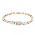 18K White and Yellow Gold Emerald and Oval-Cut Lab-Grown Diamond Bracelet

An endless line of Emerald and Oval-cut Lab-Grown Diamonds, set in alternating White and Yellow Gold prongs. This modern twist on the classic tennis bracelet delivers a seamless flow of sparkle — timeless luxury for any occasion.