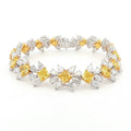 Lab grown diamond bracelet with yellow diamond. made in 18k yellow gold and white gold. occasion wear. 
