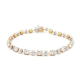 Emerald & Oval-Cut Alternating Two-Tone Tennis Lab-Grown Diamond Bracelet by By Angi, lab-grown diamond jeweller in Tsim Sha Tsui Hong Kong | TST HK Fine Jewellery 
By Angi 尖沙咀人造鑽石珠寶 - Emerald & Oval兩色Tennis Lab Diamond 手鏈 | 香港TST求婚鑽石首飾