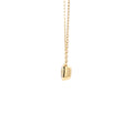 Lab-grown asscher diamond pendant necklace in 18k yellow gold, bezel set. 