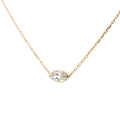 Lab-grown marquise diamond pendant necklace in 18k yellow gold 