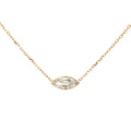 Lab-grown marquise diamond pendant necklace in 18k yellow gold 