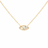East West Marquise Bezel Lab Grown Diamond Pendant Necklace by By Angi, lab-grown diamond jeweller in Tsim Sha Tsui Hong Kong | TST HK Fine Jewellery	By Angi 尖沙咀人造鑽石珠寶 - East West Marquise Bezel Lab Grxown Diamond Pendant Necklace 東西向馬眼形包鑲實驗室培育鑽石吊墜項鍊 | 香港TST人造鑽石lab diamond首飾 求婚戒指