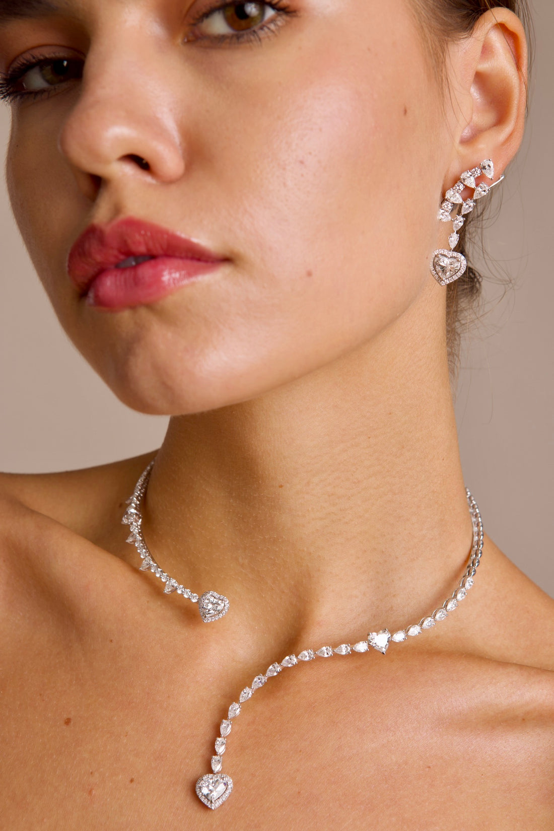 Cascading Heart Lab Grown Diamond Necklace