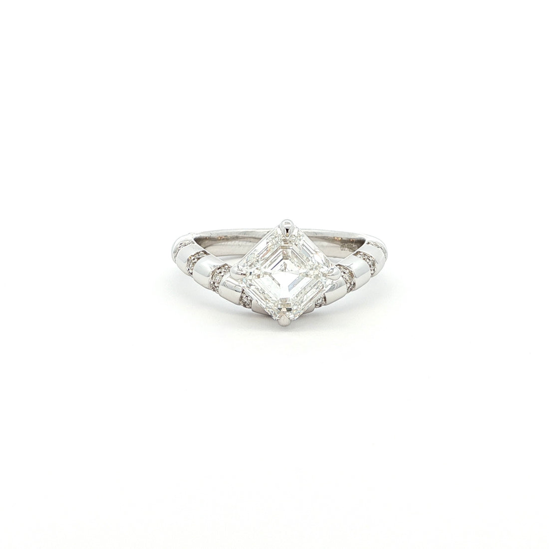 East to West Asscher Lab Grown Diamond Ring