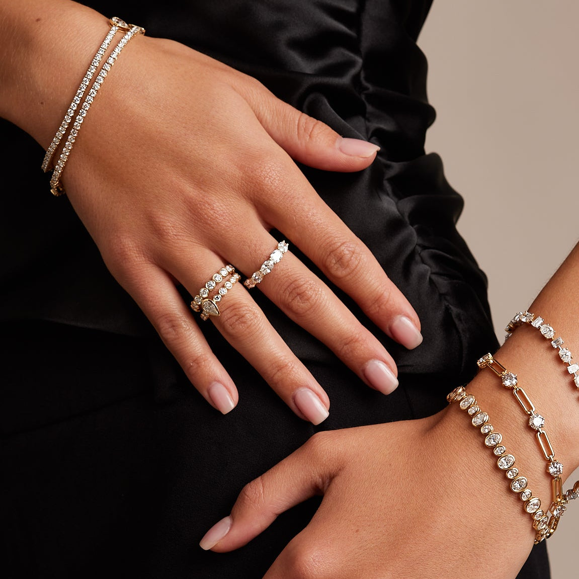 Pear & Round Bezel Lab-Grown Diamond Ring