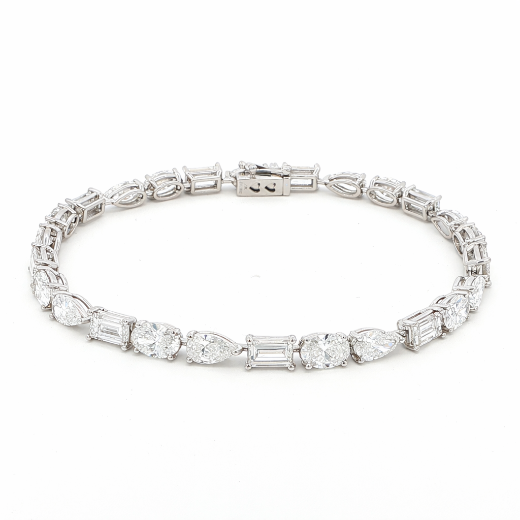 Fancy Lab-Grown Diamond White Gold Tennis Bracelet by By Angi, lab-grown diamond jeweller in Tsim Sha Tsui Hong Kong | TST HK Fine Jewellery 
By Angi 尖沙咀人造鑽石珠寶 - Fancy Lab Diamond Tennis 手鏈 | 香港TST求婚鑽石首飾