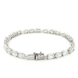 Fancy Lab-Grown Diamond Tennis Bracelet worn on wrist | By Angi Lab-Grown Fine Jewellery Hong Kong TST By Angi TST尖沙咀 - Fancy Lab Diamond Tennis 手鏈戴手效果 | 香港人造鑽石lab diamond首飾