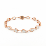 Trinity Bezel Lab-Grown Diamond Rose Gold Bracelet by By Angi, lab-grown diamond jeweller in Tsim Sha Tsui Hong Kong | TST HK Fine Jewellery 
By Angi 尖沙咀人造鑽石珠寶 - Trinity Bezel Lab Diamond 手鏈 | 香港TST求婚鑽石首飾