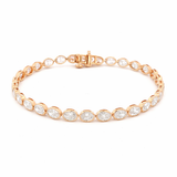 East to West Oval Bezel Lab Grown Diamond Bracelet - Lab Grown Diamond bracelet - By Angi Showroom in Hong Kong TST/Tsim Sha Tsui 
- 鑽石手鏈 培育鑽石 - By Angi 香港尖沙咀展示店
