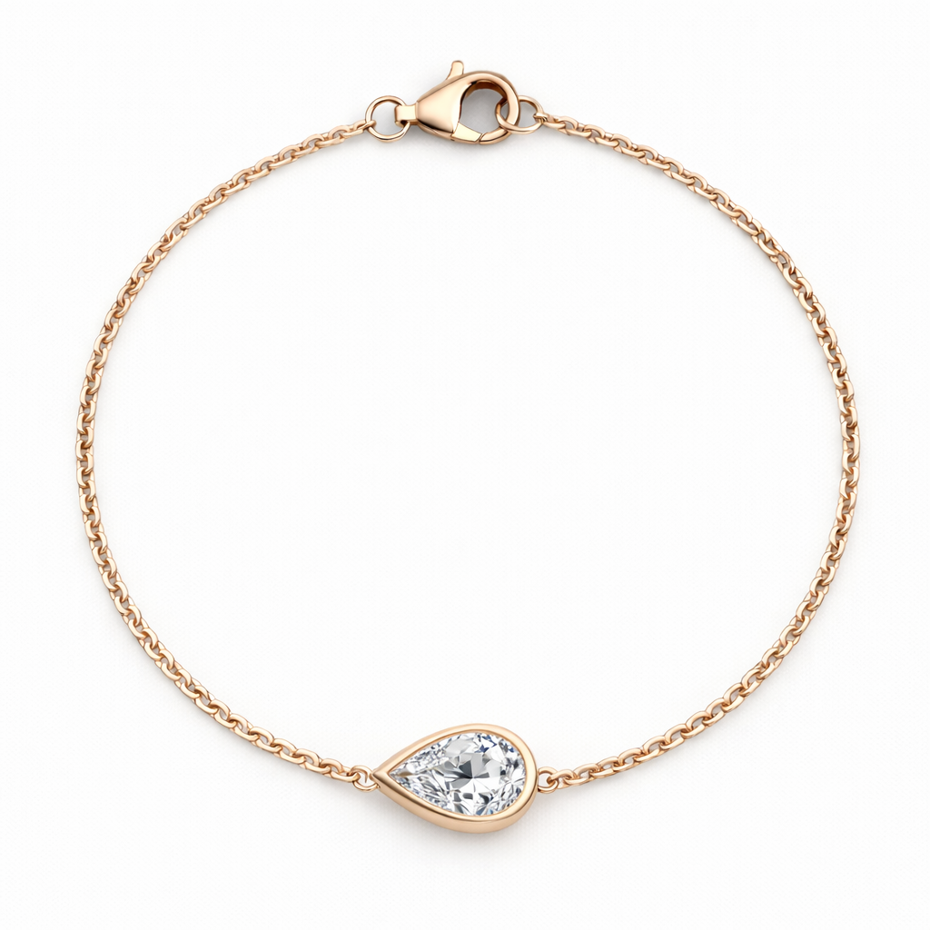 Pear Bezel Lab Grown Diamond Chain Bracelet with Rose Gold by By Angi, lab-grown diamond jeweller in Tsim Sha Tsui Hong Kong | TST HK Fine Jewellery
By Angi 尖沙咀人造鑽石珠寶 - Pear Bezel Lab Grown Diamond Chain Bracelet 梨形鑲邊實驗室培育鑽石鏈手鍊玫瑰金 | 香港TST人造鑽石lab diamond首飾 求婚戒指