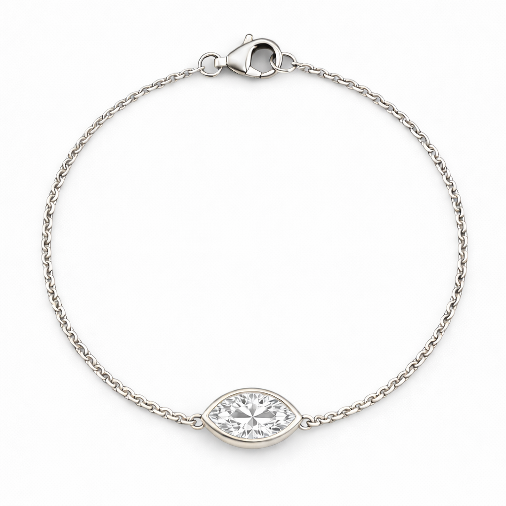 Marquise Lab Grown Diamond Chain Bracelet with White Gold by By Angi, lab-grown diamond jeweller in Tsim Sha Tsui Hong Kong | TST HK Fine Jewellery
By Angi 尖沙咀人造鑽石珠寶 - Marquise Lab Grown Diamond Chain Bracelet 侯爵夫人形實驗室培育鑽石鏈手鍊白金 | 香港TST人造鑽石lab diamond首飾 求婚戒指