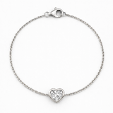 Heart Bezel Lab Grown Diamond Chain Bracelet