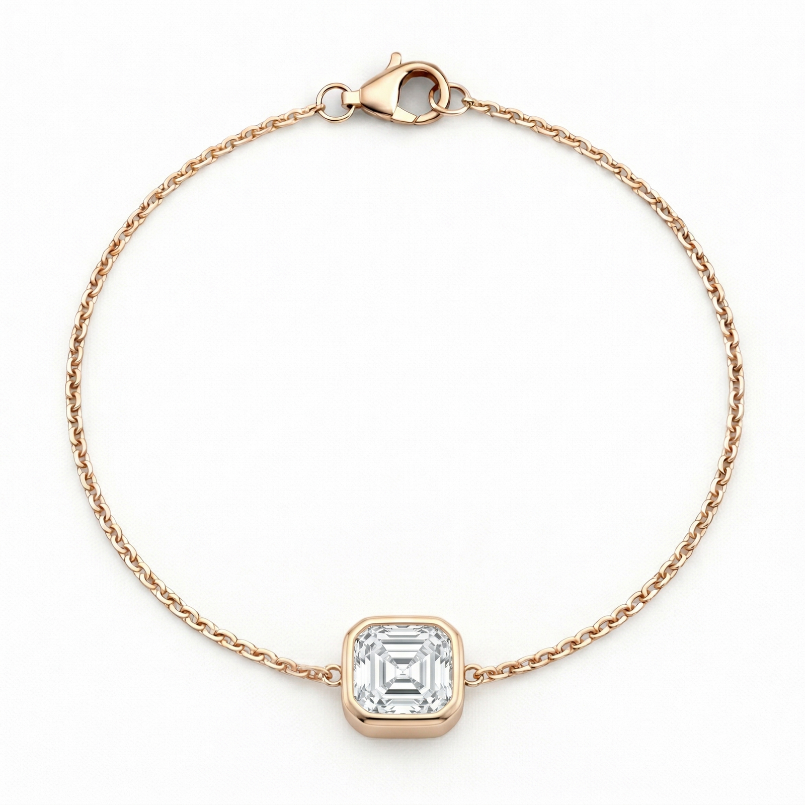 Asscher Bezel Lab Grown Diamond