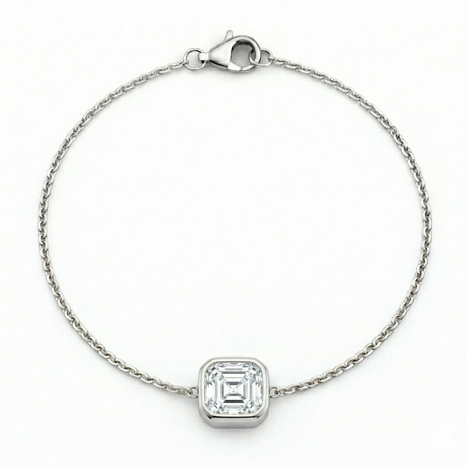 Asscher Bezel Lab Grown Diamond