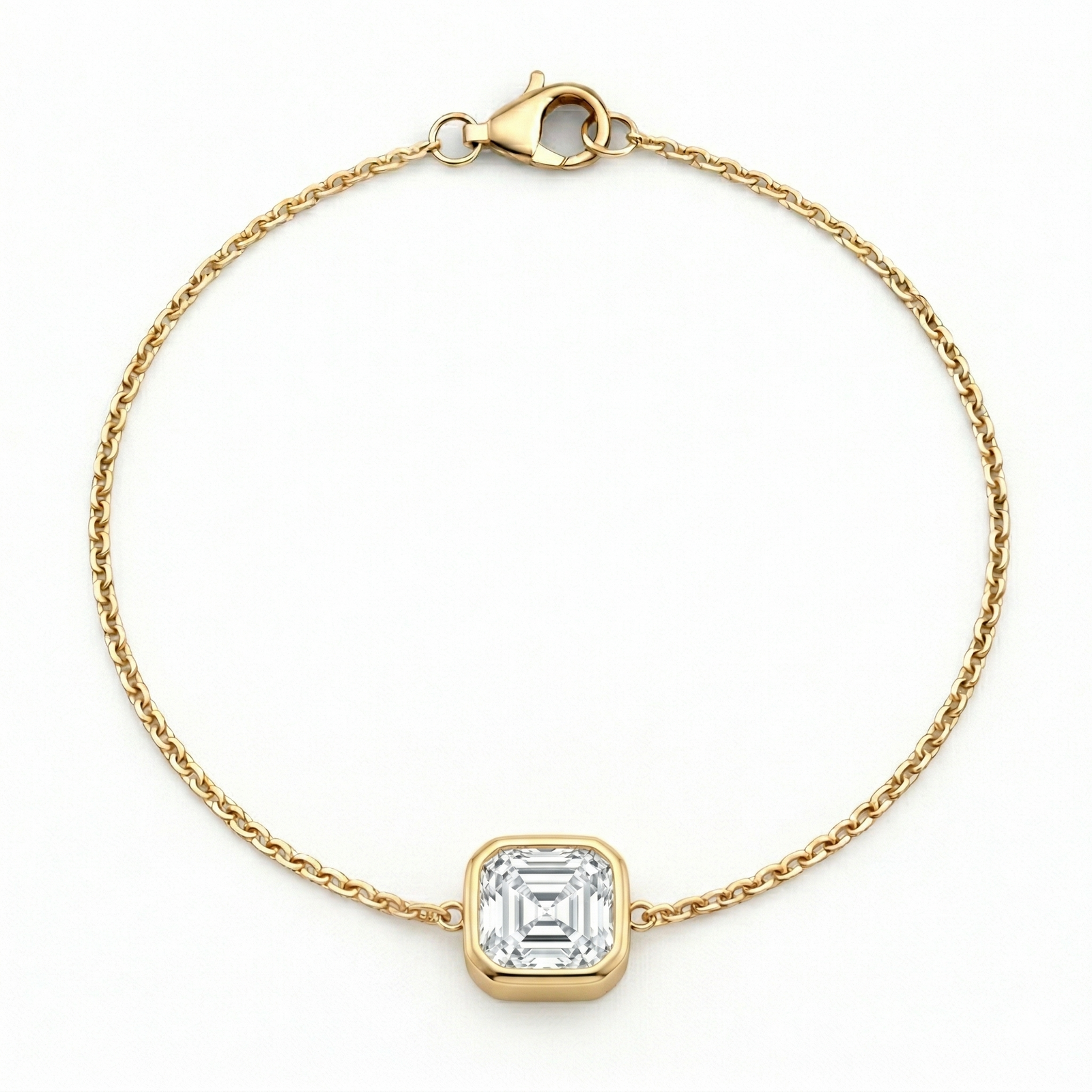 Asscher Bezel Lab Grown Diamond