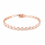 East to West Oval Bezel Lab Grown Diamond Bracelet