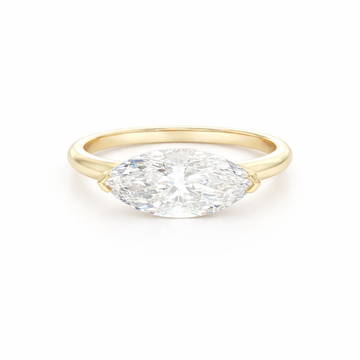 Marquise Half Bezel Lab Grown Diamond Ring