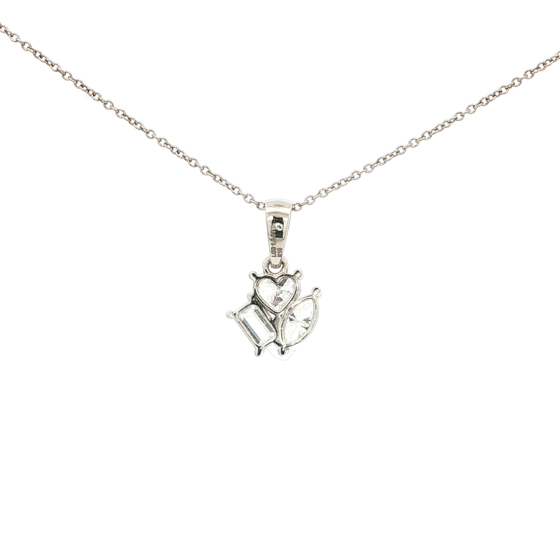 Heart, Marquise & Emerald Cluster Lab Grown Diamond Pendant