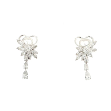 Marquise and pear lab grown diamond earring