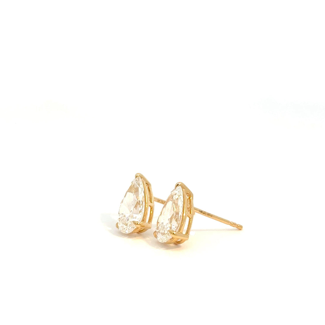 Pear Lab Grown Diamond Stud