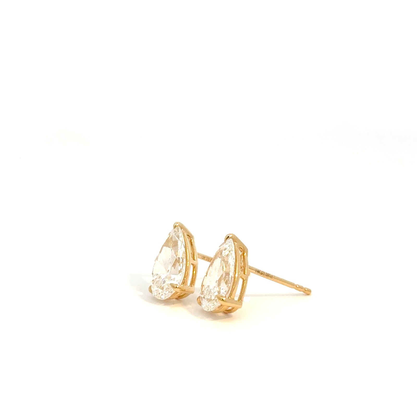 Pear Lab Grown Diamond Stud