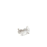 Marquise Half Bezel Lab Grown Diamond Stud