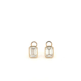 Emerald Bezel Lab-Grown Diamond Stud - Lab Grown Diamond earrings - By Angi Showroom in Hong Kong TST/Tsim Sha Tsui 
- 鑽石耳環 - 培育鑽石  - By Angi 香港尖沙咀展示店