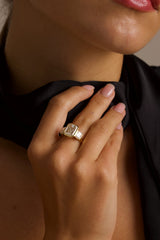 Emerald Trilogy Bezel Lab Grown Diamond Ring