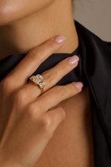 Emerald Trilogy Bezel Lab Grown Diamond Ring