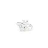 Cluster Ring - Lab Grown Diamond  Ring -  in HK TST - 10K White Gold